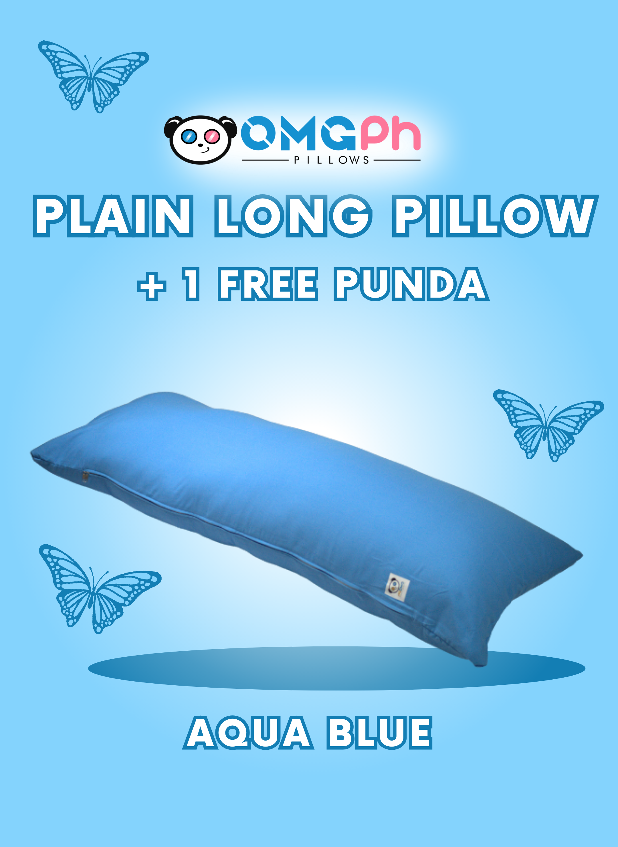 OMGPh Plain Body Long Pillow – 18×45 IN | Buy 1 Pillow Get 1 Punda