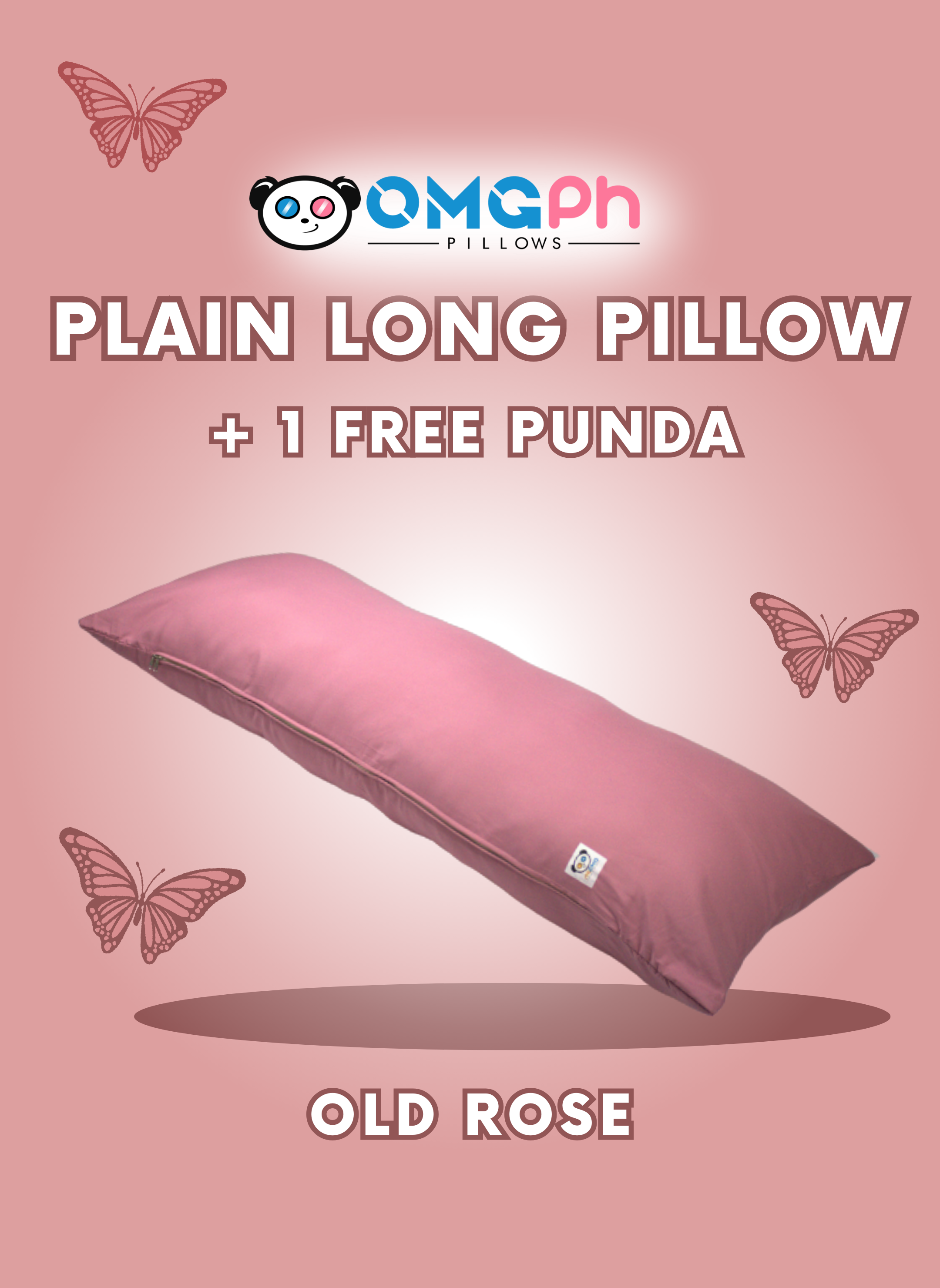 OMGPh Plain Body Long Pillow – 18×45 IN | Buy 1 Pillow Get 1 Punda