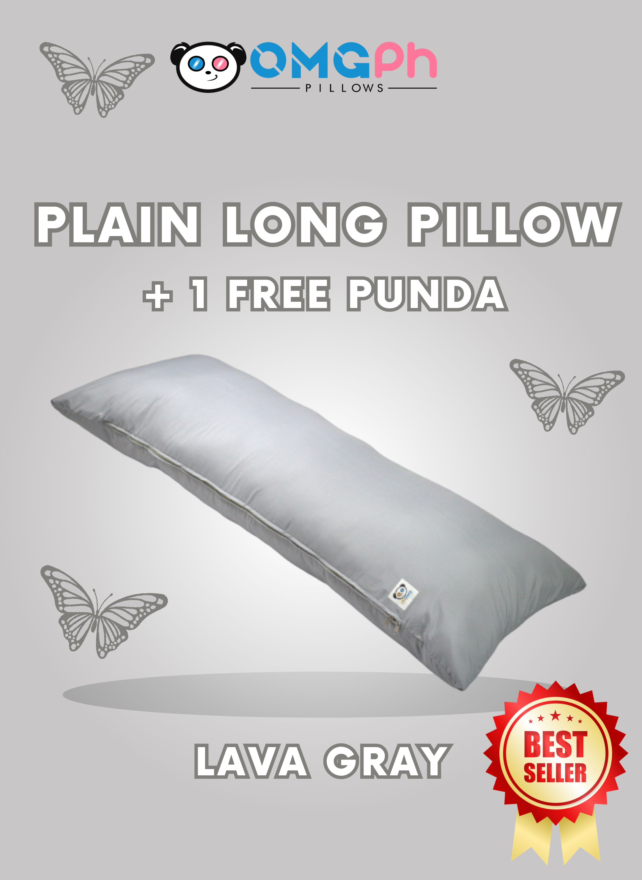 OMGPh Plain Body Long Pillow – 18×45 IN | Buy 1 Pillow Get 1 Punda