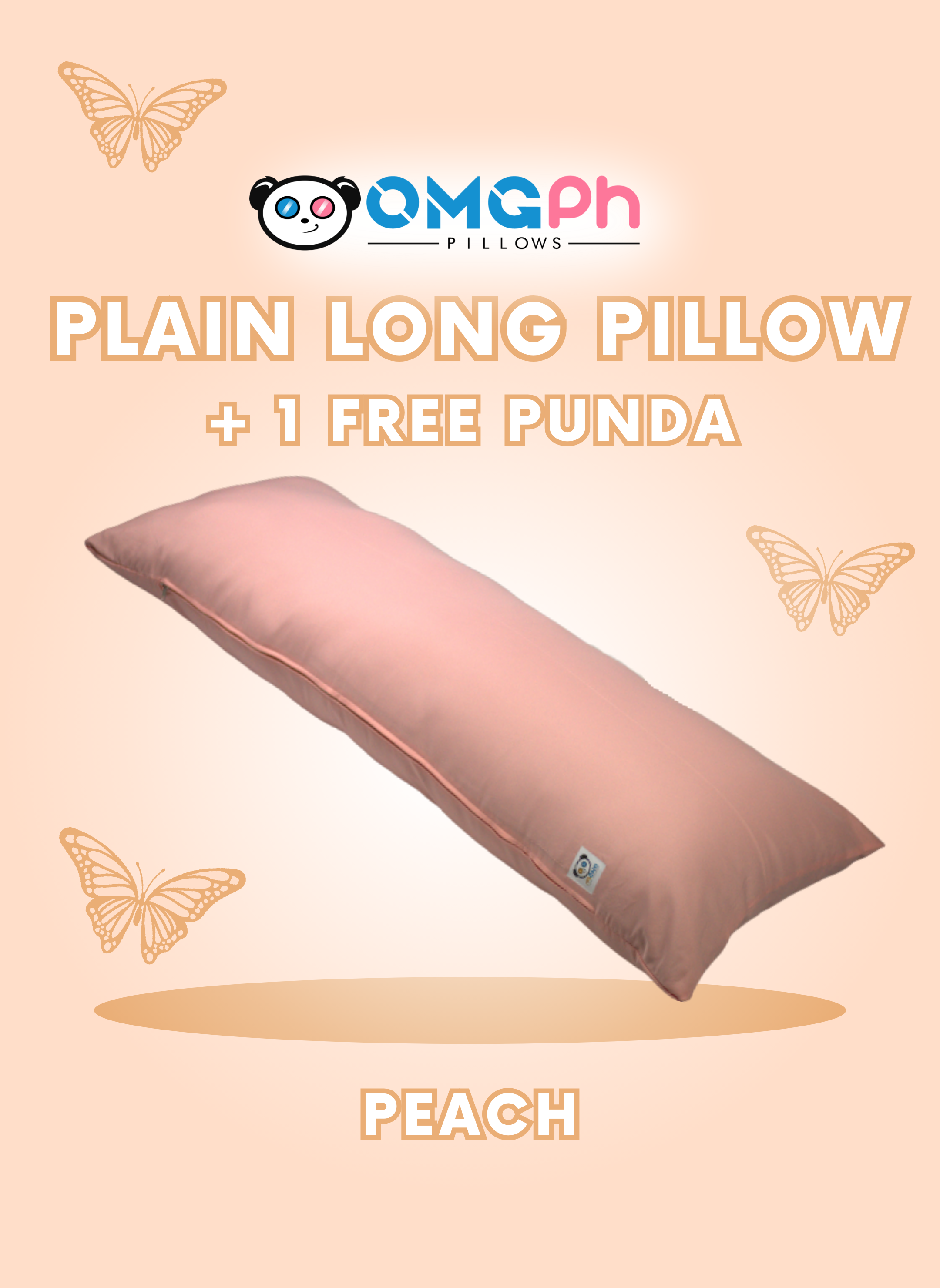 OMGPh Plain Body Long Pillow – 18×45 IN | Buy 1 Pillow Get 1 Punda
