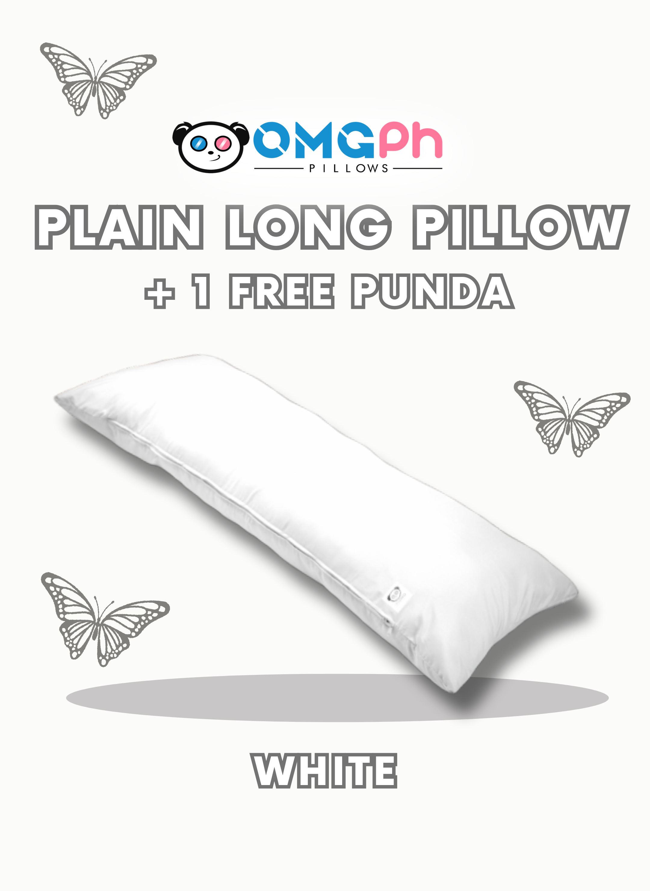 OMGPh Plain Body Long Pillow – 18×45 IN | Buy 1 Pillow Get 1 Punda