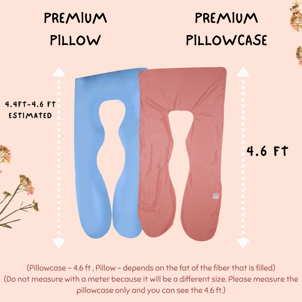 OMGPh Premium 4,6 FT, 2.5 KG U-Shaped Pregnancy Pillow Full-Body Maternity BUY 1 Pillow Get 2 Punda