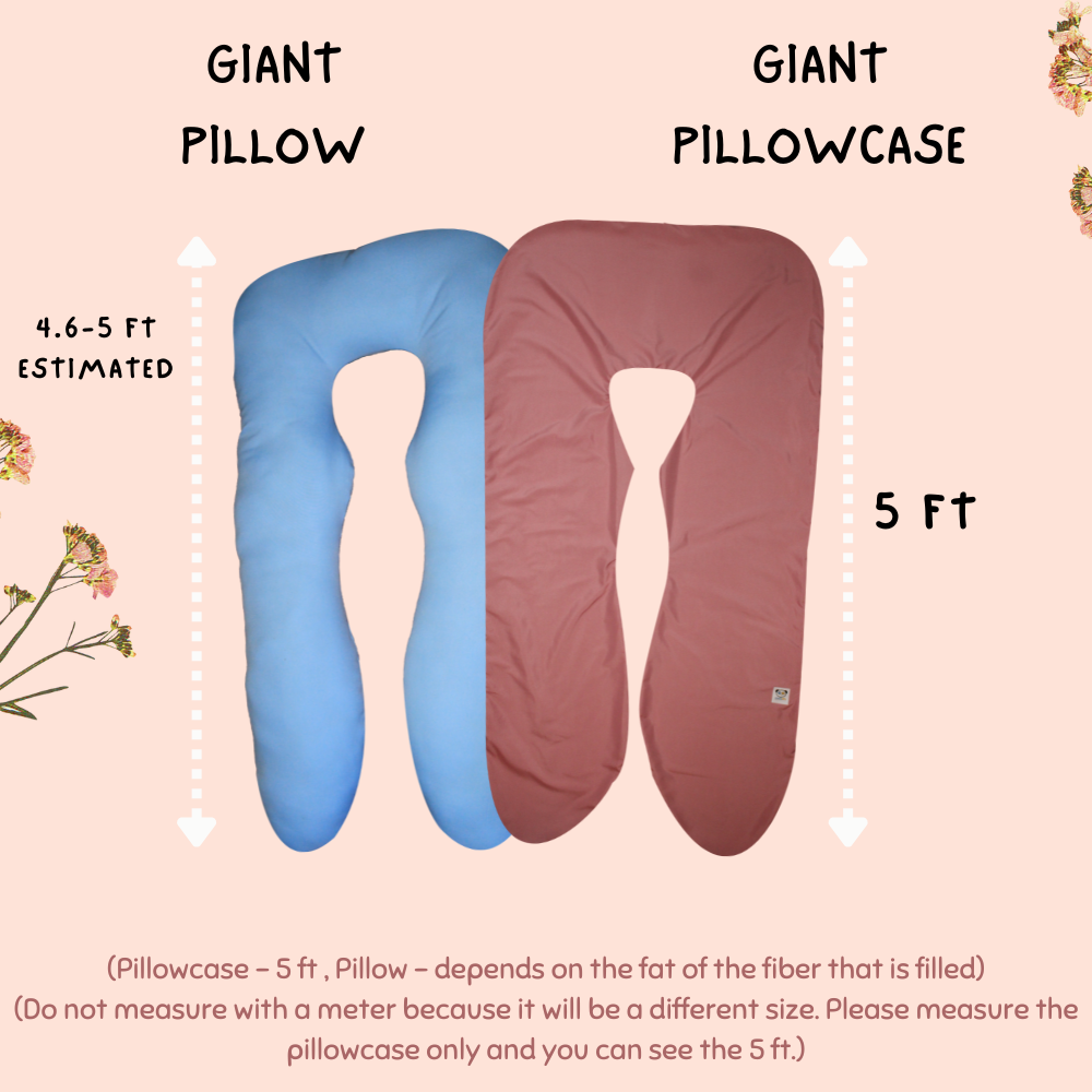 OMGPh Giant 5 FT, 3.5 KG U-Shaped Pregnancy Pillow Full-Body Maternity BUY 1 Pillow Get 2 Punda