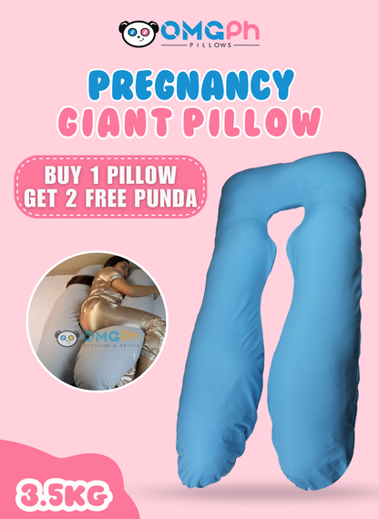 OMGPh Giant 5 FT, 3.5 KG U-Shaped Pregnancy Pillow Full-Body Maternity BUY 1 Pillow Get 2 Punda