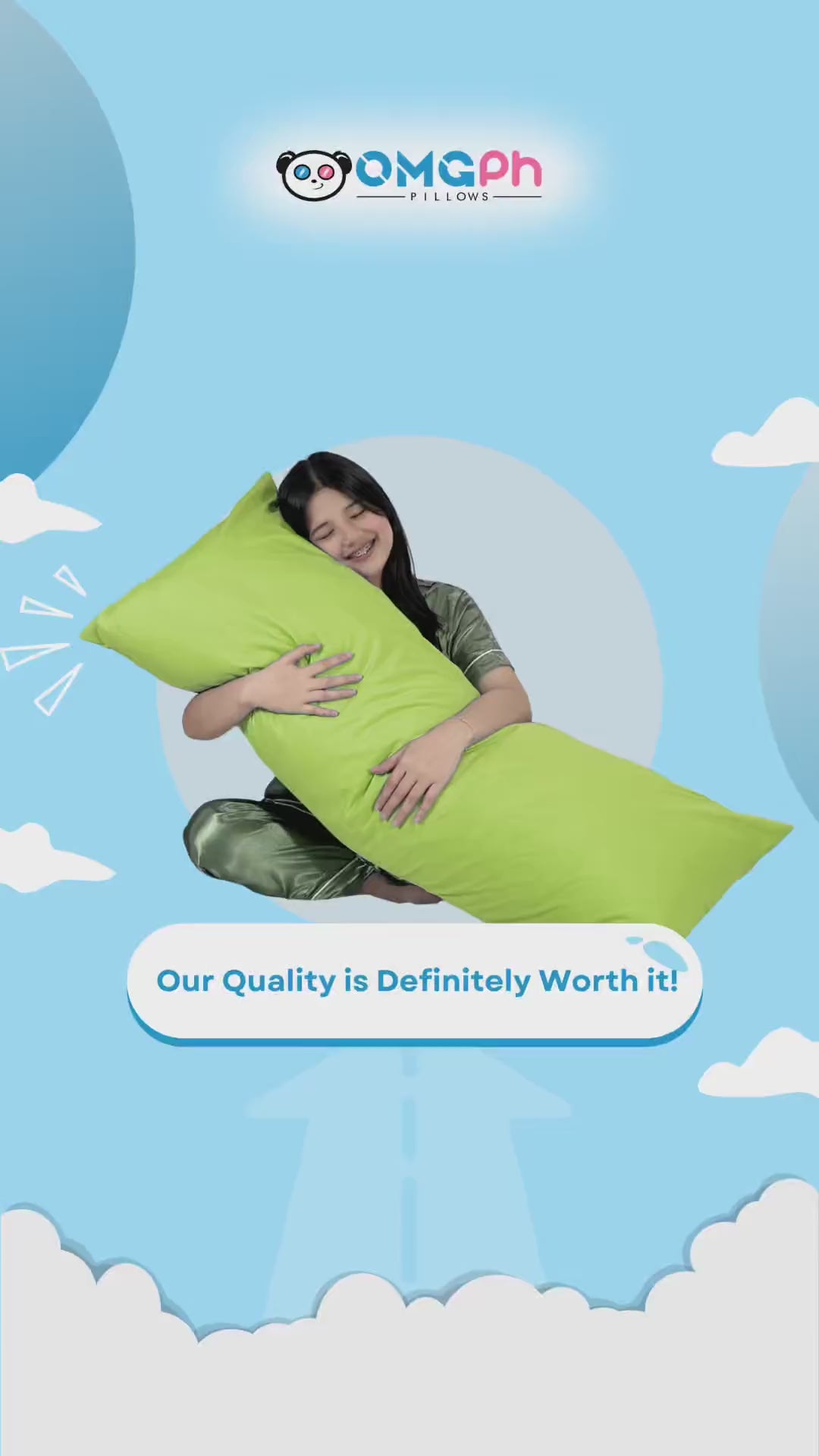 OMGPh 18X45 IN - BUY1 TAKE1 Plain Long Pillowcase - 2 Long Punda